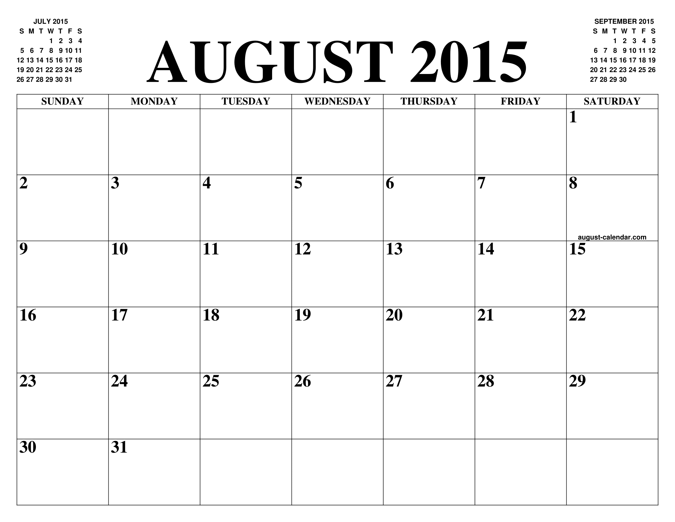 August, 2015